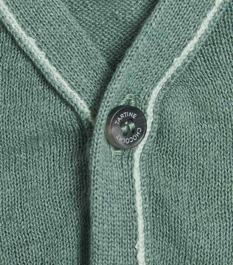 Tartine et Chocolat linen-cotton V-neck cardigan for children (British brand)