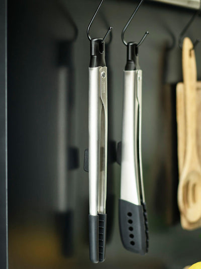 Joseph Joseph Silver Elevate Fusion 2pc Silicone Tong Set Kitchen Tongs Set