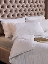 Snuggledown 100% Cotton Medium Back Sleeper White Pillow