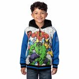 Kids plush hoodie with character themes for ages 3-7 years - British product