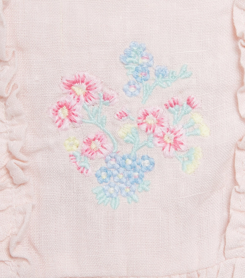 Tartine et Chocolat linen embroidered floral dress for ages 3 months to 4 years (British brand)