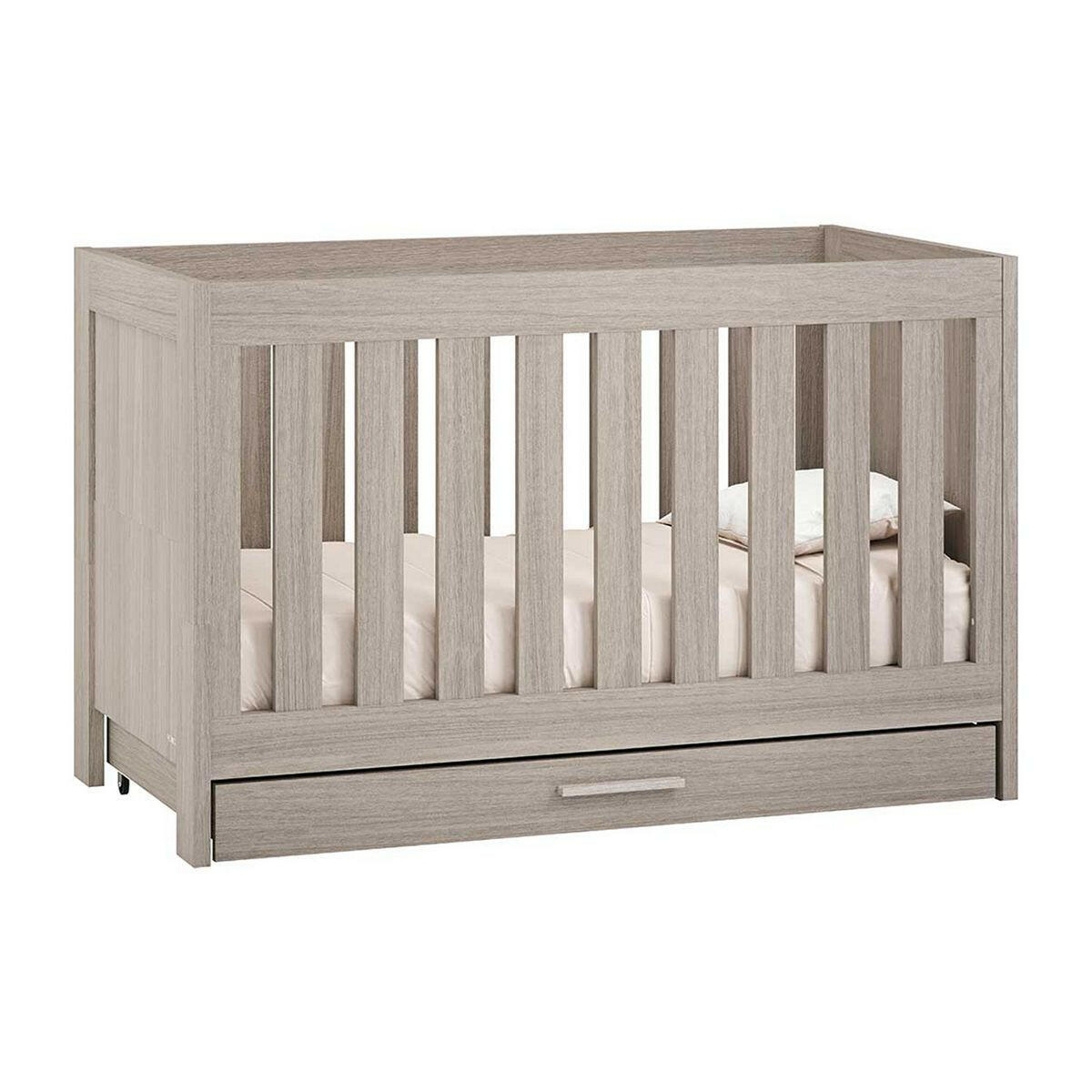 Venicci Forenzo Cot Bed with Underdrawer - Nordic White Oak GOODS Boots