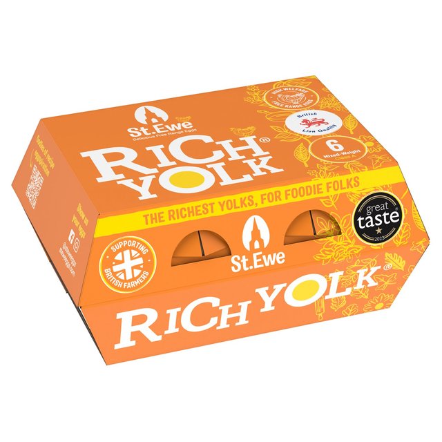 St. Ewe Rich Yolk Free Range Eggs 6 per pack GOODS M&S