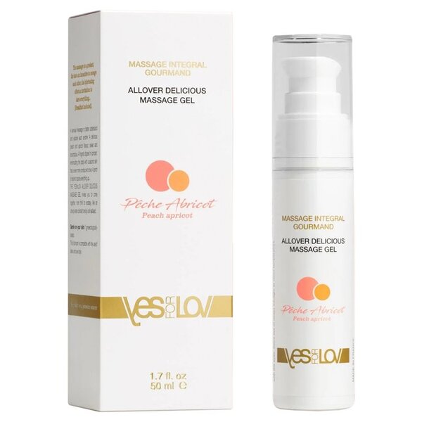 YESforLOV All Over Peach Apricot Flavour Massage Gel 50ml GOODS Superdrug