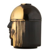 Porcelain Diffuser Holder with Gold Hand-Painted Drip, 15cm High
