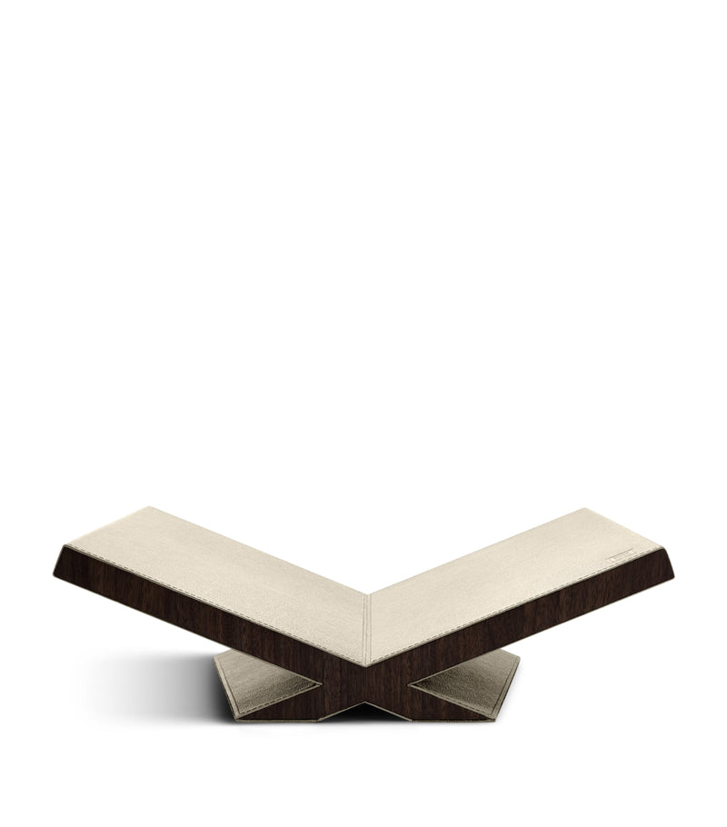 Assouline Walnut-Leather Classic Culture Bookstand