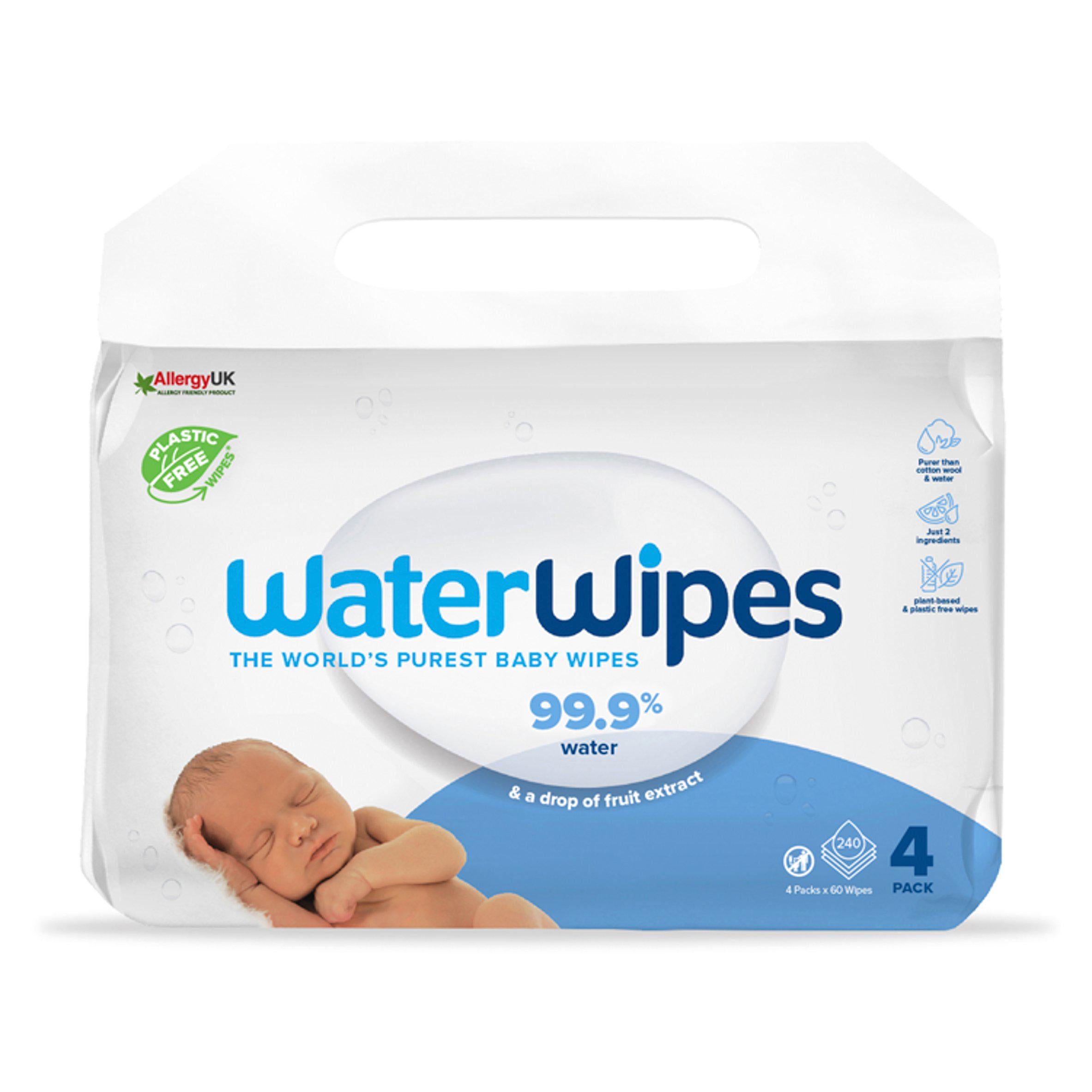 WaterWipes Sensitive Biodegradable Baby Wipes 60 pack x4 baby wipes Sainsburys