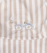 Cotton Race Car Sun Hat with Striped Design