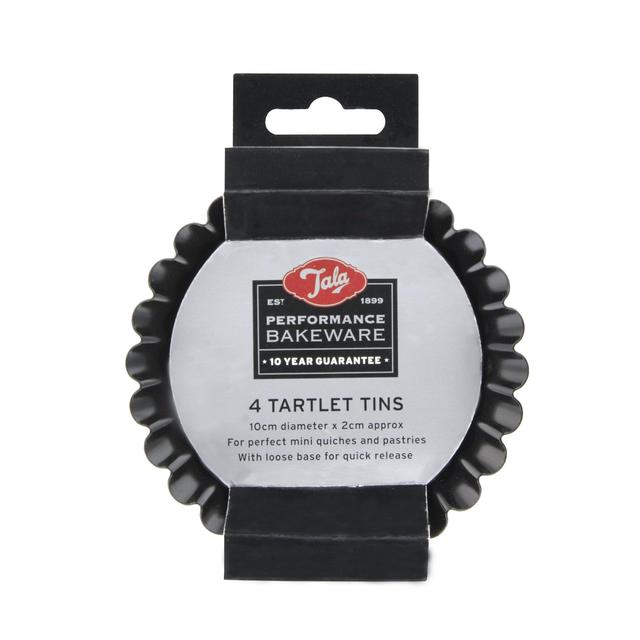 Tala 4 Non-stick Tart Tins 10cm dia 4 per pack GOODS M&S
