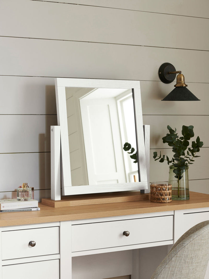 Chalk Malvern paint effect dressing table mirror 59.5cm x 59cm x 14cm - British product