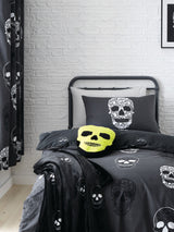 Catherine Lansfield Grey Skulls Reversible Duvet Cover Set