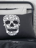 Catherine Lansfield grey skulls reversible duvet cover set - British product