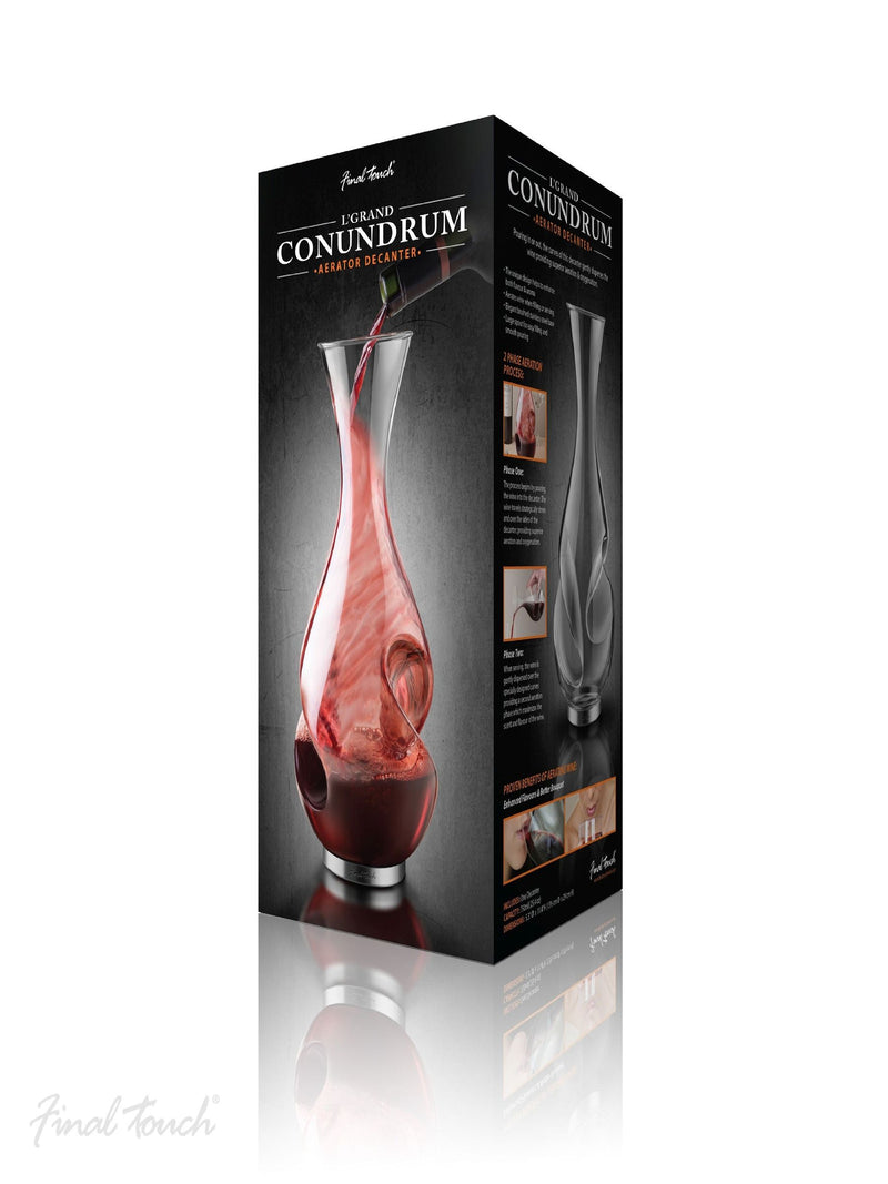 Jeray Clear Final Touch L Grand Conundrum Aerator Decanter 750ml, UK version