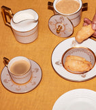 Wedgwood Anthemion Grey cream jug and sugar bowl set (British brand)