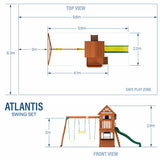 Backyard Discovery Atlantis wooden climbing frame playset - British product