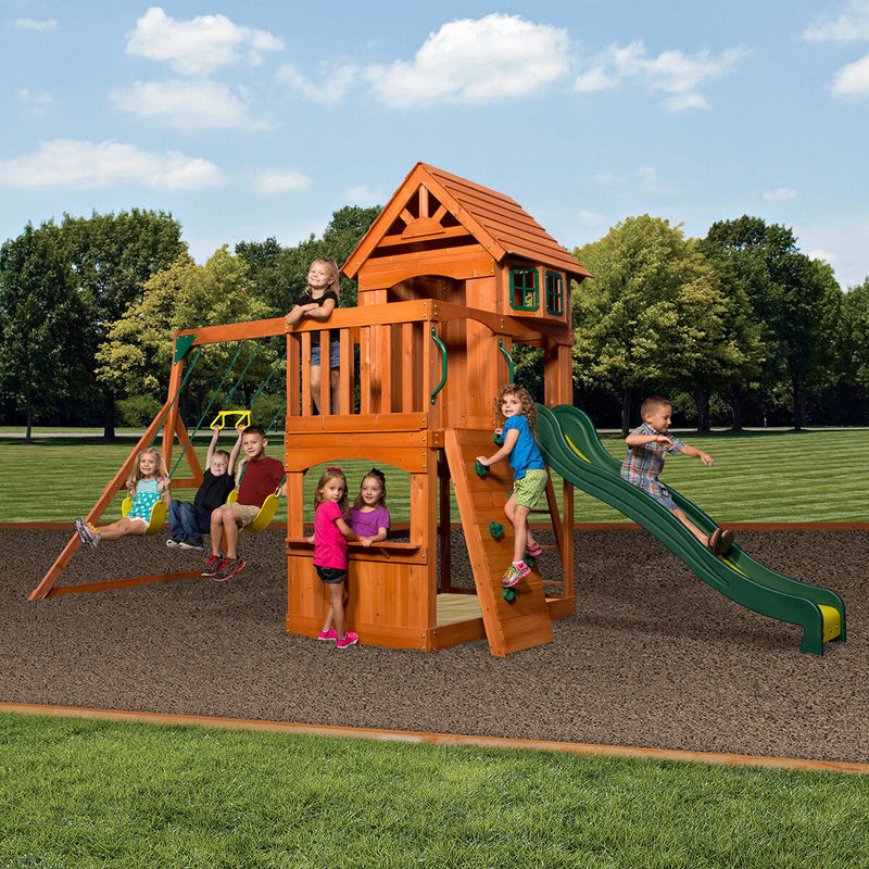 Backyard Discovery Atlantis wooden climbing frame playset - British product