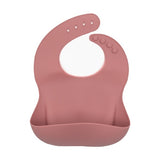 BLW Essentials Silicone Bib Dusty Rose Baby Weaning Bib