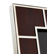 Wood Veneer and Stainless Steel Photo Frame with 5 x 7 Inch Opening
