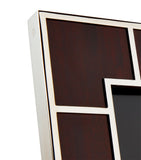 Ralph Lauren wood veneer photo frame with stainless steel, 5x7 inch, imported from the UK