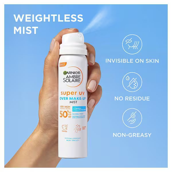 Garnier Ambre Solaire SPF50+ Face Mist 75ml - British product