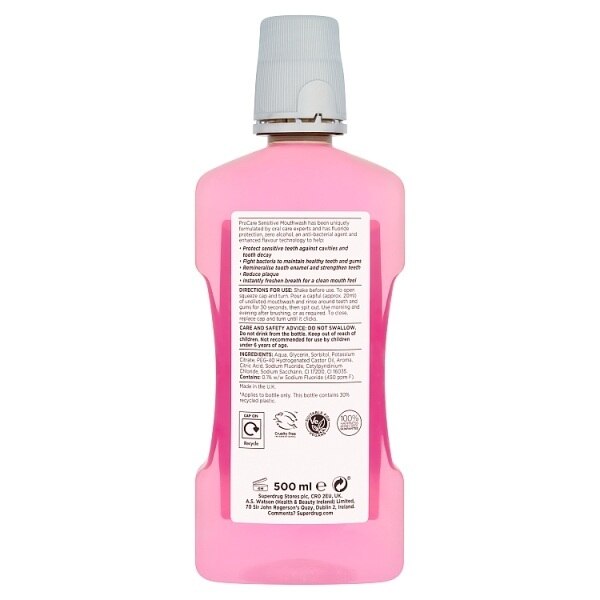 Superdrug Procare Sensitive Mouthwash 500ml GOODS Superdrug