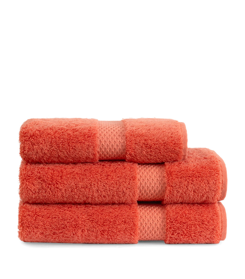 Yves Delorme Étoile Corallin bath sheet 92cm x 160cm (British brand)