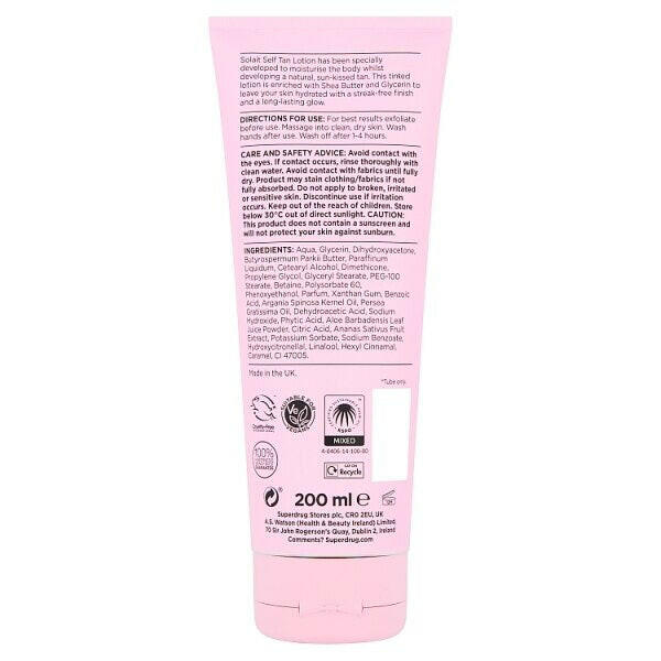 Superdrug Solait Self Tan Lotion Medium 200ml GOODS Superdrug