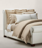Ralph Lauren Home Cotton Langdon Coastal Double Flat Sheet 240cm x 295cm, imported from the UK
