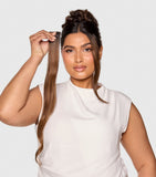 Beauty Works x Huda mix & match minis clip-in hair extensions for fine hair, 18 inch length - British product