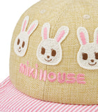 Miki House cotton cap with adjustable strap and appliqués, imported from the UK