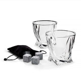 Twisted Glass set of 2 with Ice Stones GOODS Superdrug
