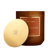 Scented Candle with Amber, Vanilla and Cinnamon Notes in Glass Jar, 300g