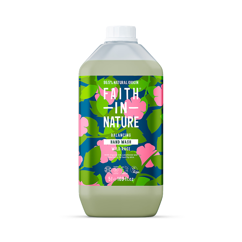 Faith In Nature Hand Wash Wild Rose 5L