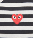Comme Des Garçons Cotton Stripe Heart Logo T-Shirt (2-6 Years)
