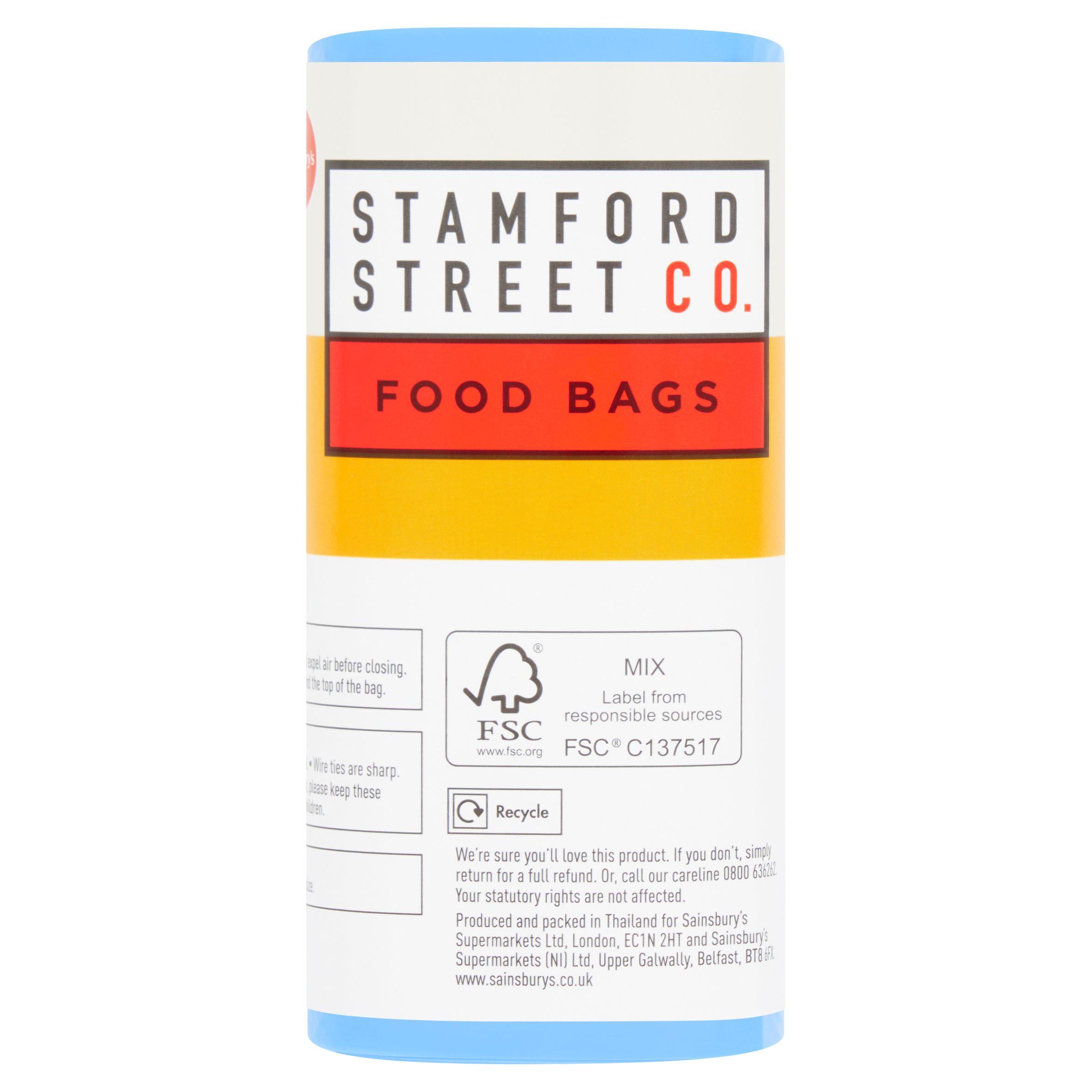 Stamford Street Co. Food Bags Foil food bags & storage Sainsburys