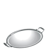 Christofle Silver-Plated Malmaison Oval Serving Tray 53cm x 42cm