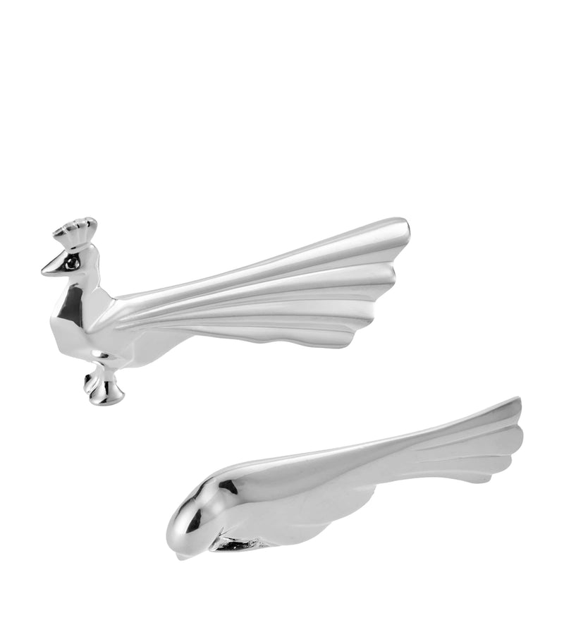 Christofle Gallia dove and peacock knife rests - British product