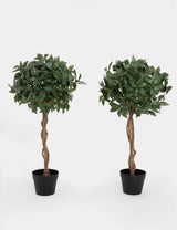 Blooma Set of 2 Artificial Bay Trees Outdoor Plants 3ft
