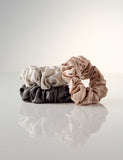 M&S Chunky Scrunchies 100% Mulberry Silk 3pk - British product