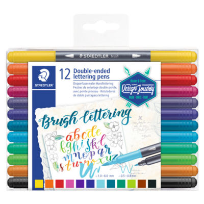 Staedtler Double-ended Lettering Pens Marker Pens Pack of 12