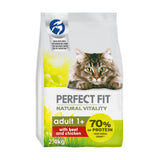 Perfect Fit Natural Vitality Beef & Chicken Adult Dry Cat Food 2.4kg