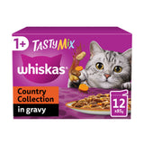 Whiskas 1+ Tasty Mix Country Collection Wet Cat Food Pouches in Gravy 12 x 85g