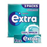 Wrigley's Cool Breeze sugar-free chewing gum x3 packs (British brand)
