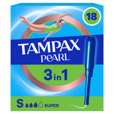 Tampax Pearl Super tampons x18 (British brand)