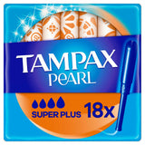 Tampax Pearl Super Plus tampons with applicator 18 count (British brand)