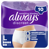 Always Incontinence Pants Women Normal L 10 Packs