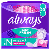 Always Daily Fresh Panty Liners Normal Wrap 20 count - British product
