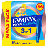 Tampax Pearl Compak Regular Tampons with Applicator x36