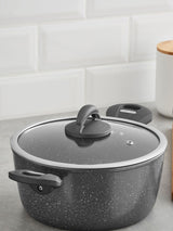 Tower Grey 24cm Casserole Pot with Cerastone Coating