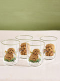 Charlie Cockapoo tumbler glasses set 4 - British product